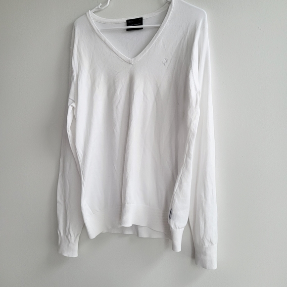 Peak Performance White Golf Knit Jumper Sweater Ladies Size XL - Picture 3 of 11